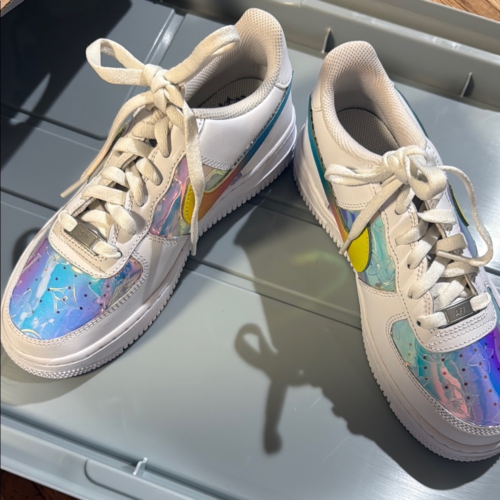 Nike Air Force 1 LE Custom Holographic Sneakers